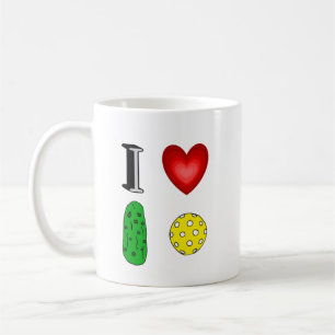 Lustigt i Kärlek Pickleball Sports Art-grafik Kaffemugg
