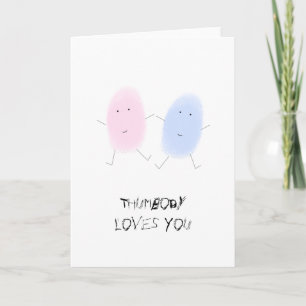 Lustigt i Kärlek Tumb-utskrifter Kort