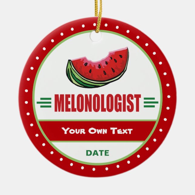 Lustigt i Kärlek vattenmelon Julgransprydnad Keramik (Framsidan)