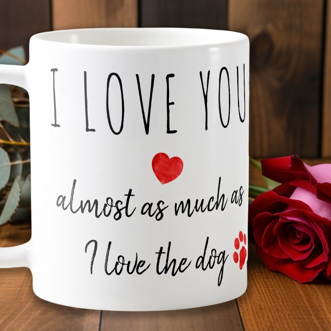 Lustigt i Kärlek You Hund Valentines day Kaffemugg (Skapare uppladdad)