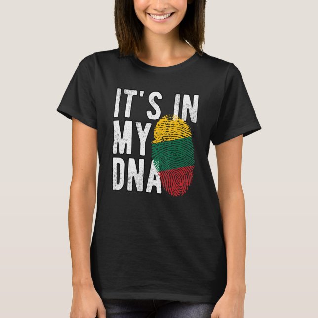 Lustigt i min DNA-flagga T Shirt (Framsida)