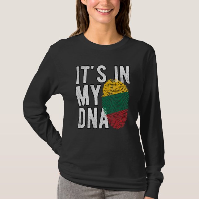 Lustigt i min DNA-flagga T Shirt (Framsida)