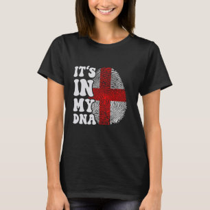Lustigt i min DNA Georgia flagga Fingerprint T Shirt