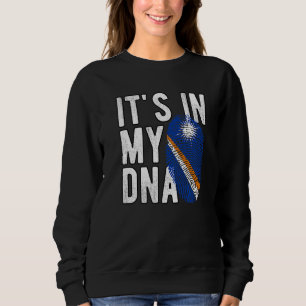 Lustigt i min DNA Marshall-Islands flagga Fingerp T Shirt