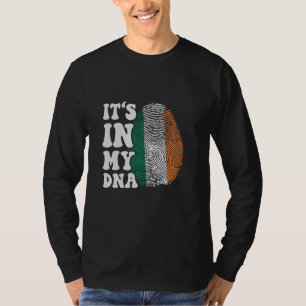 Lustigt i mitt DNA Ireland flagga Fingerprint T Shirt