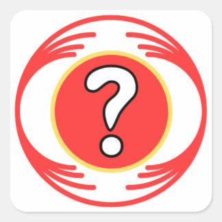 Lustigt i mitten på en lustig design fyrkantigt klistermärke