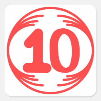 Lustigt i mitten på en lustig design fyrkantigt klistermärke