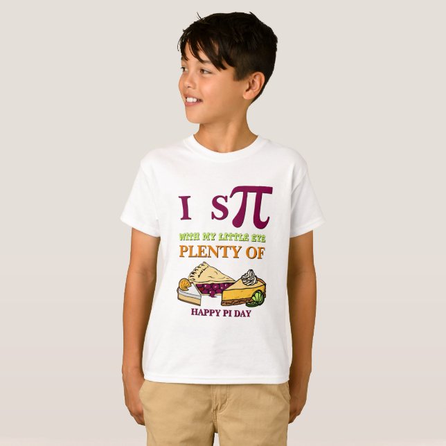 Lustigt I SPY PLENTY OF PAJ Lycklig Pi Day Kids T Shirt (Hel framsida)