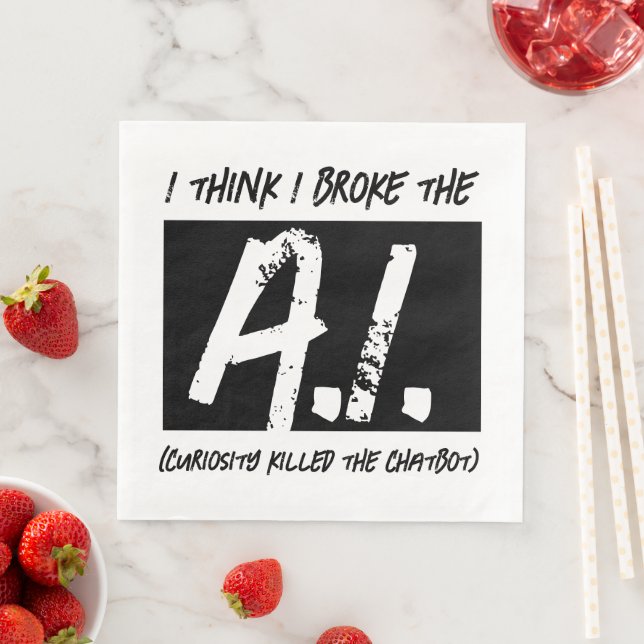 Lustigt i Tänka I Fattiga AI-utvecklarna Pappersservett (Insitu)