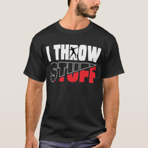 Lustigt i Throw Saker, Shot Put Idrottsman Throwin T Shirt