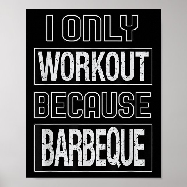 Lustigt i träning för Barbeque Design Poster (Framsidan)