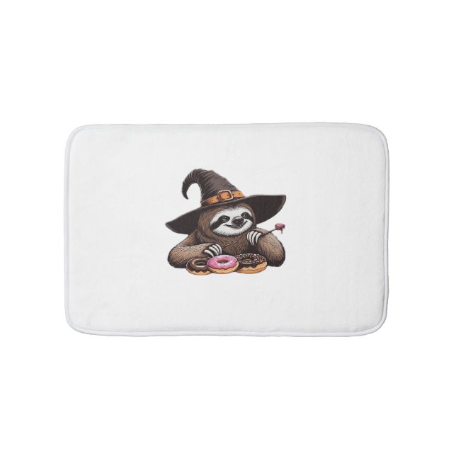 Lustigt i Witch Hat Enjoying Donuts - Cute Ha Badrumsmatta (Framsidan)