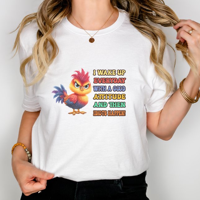 Lustigt "Idiots Happen" Arg Tupp Sarcastic T Shirt (Skapare uppladdad)