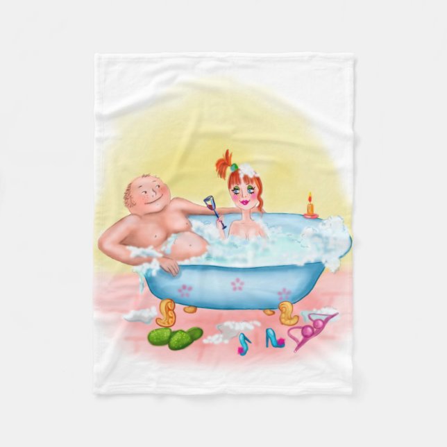 Lustigt illustration Älskare Fleecefilt (Framsidan)