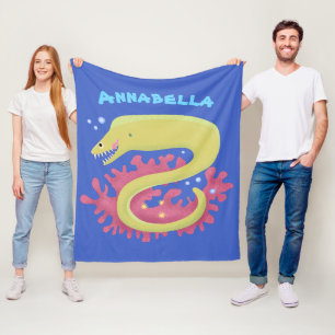 Lustigt illustration av gröntens tecknad fleecefilt