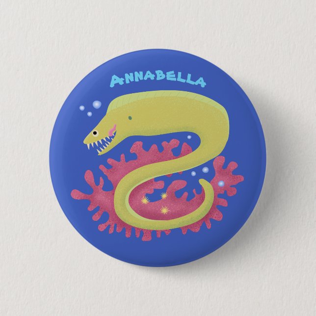 Lustigt illustration av gröntens tecknad knapp (Framsida)