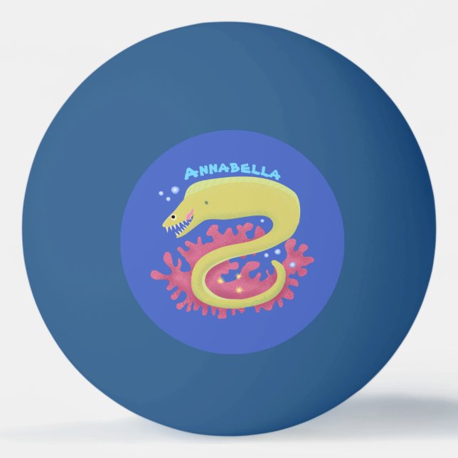 Lustigt illustration av gröntens tecknad pingisboll (Framsidan)