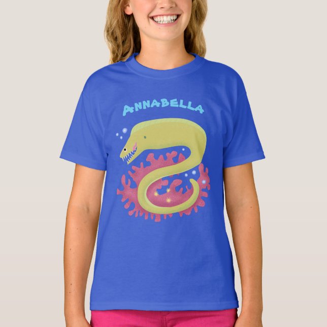 Lustigt illustration av gröntens tecknad t shirt (Framsida)