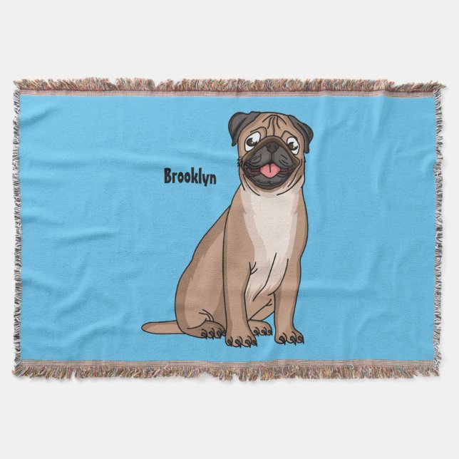 Lustigt illustration av hund tecknad i lycklig filt (Framsidan)