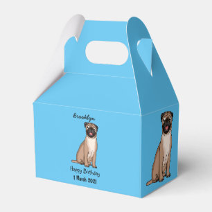 Lustigt illustration av hund tecknad i lycklig presentaskar