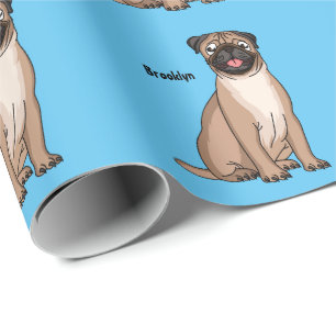 Lustigt illustration av hund tecknad i lycklig presentpapper