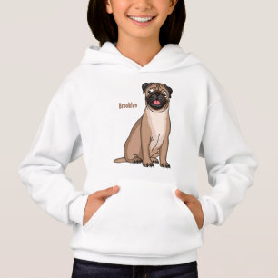 Lustigt illustration av hund tecknad i lycklig t shirt