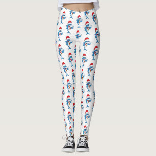 Lustigt illustration av julhajens tecknad leggings