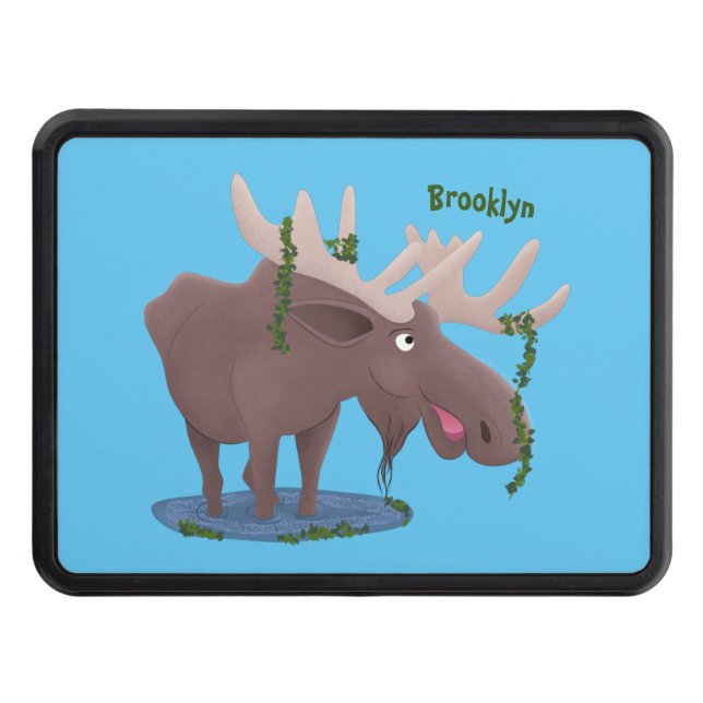 Lustigt illustration av lycklig-tecknaden dragkroksskydd (Framsidan)