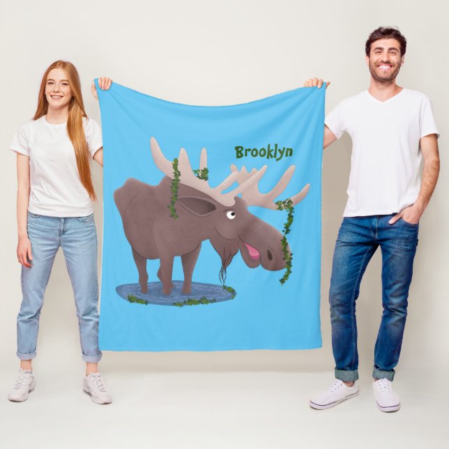 Lustigt illustration av lycklig-tecknaden fleecefilt (På plats)