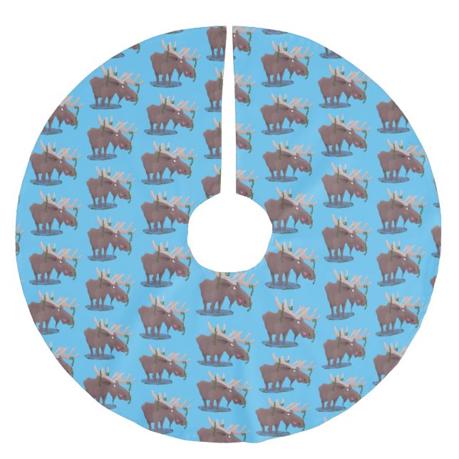 Lustigt illustration av lycklig-tecknaden julgransmatta borstad polyester (Framsidan)