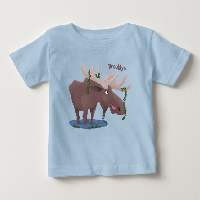 Lustigt illustration av lycklig-tecknaden t shirt (Framsida)