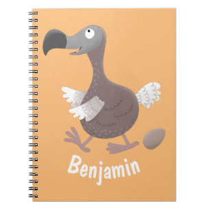 Lustigt illustration av tecknad av fågel anteckningsbok