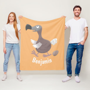 Lustigt illustration av tecknad av fågel fleecefilt