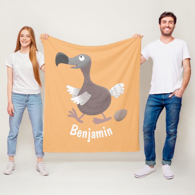 Lustigt illustration av tecknad av fågel fleecefilt (På plats)