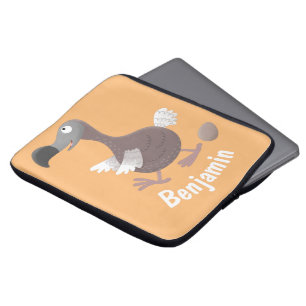Lustigt illustration av tecknad av fågel laptop fodral