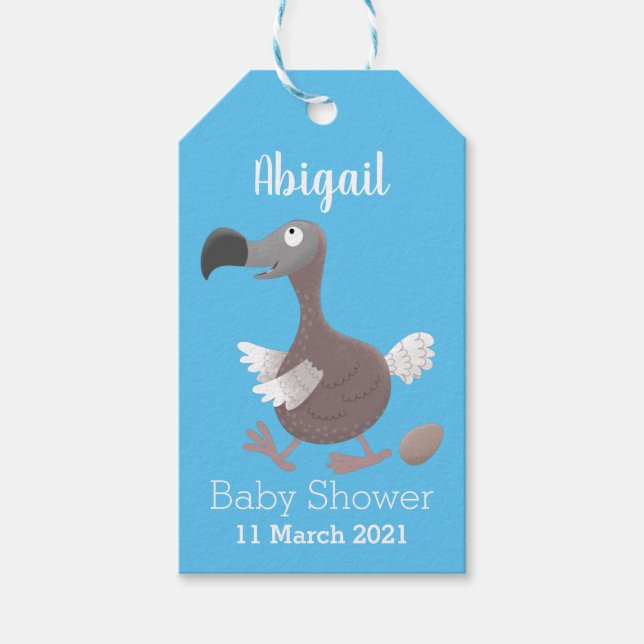 Lustigt illustration av tecknad av fågel presentetikett (Framsidan)