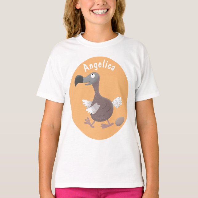 Lustigt illustration av tecknad av fågel t shirt (Framsida)