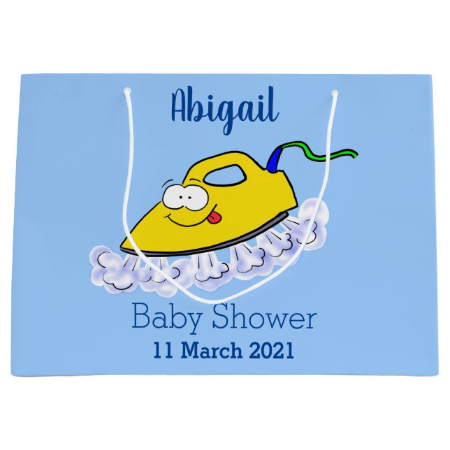 Lustigt illustration av tecknad järn tvätt (Framsidan)