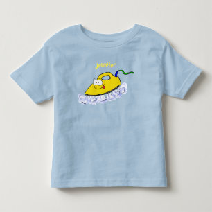 Lustigt illustration av tecknad järn tvätt t shirt