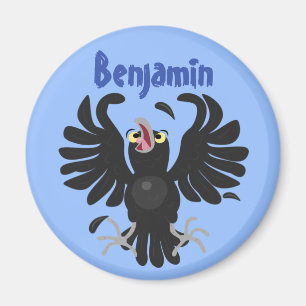 Lustigt illustration av tecknaden av kråkans bakre magnet