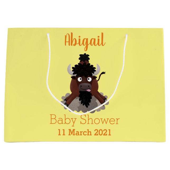 Lustigt illustration av tecknaden buffalo bison (Framsidan)