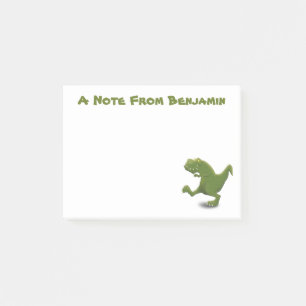 Lustigt illustration av tecknaden för dinosaurier post-it block