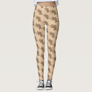 Lustigt illustration av tecknaden lycklig i Armadi Leggings