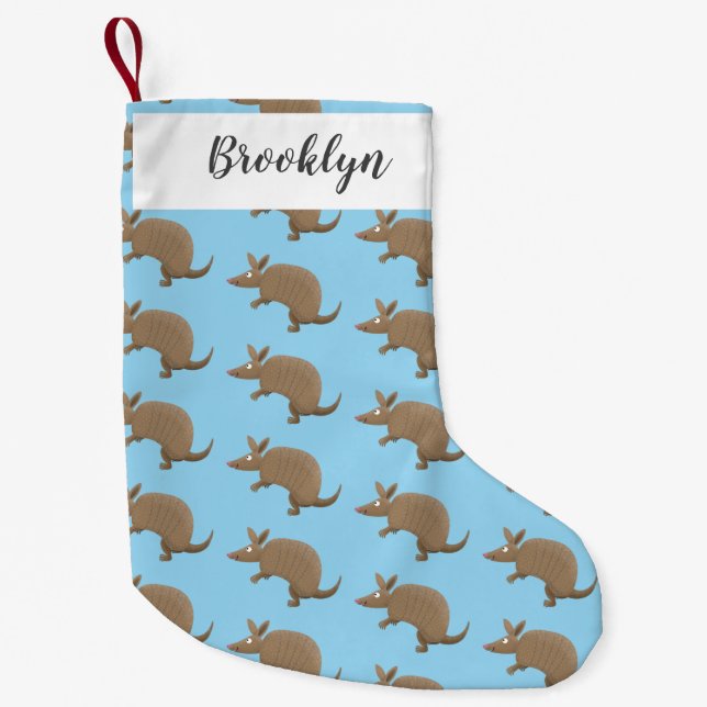 Lustigt illustration av tecknaden lycklig i Armadi Liten Julstrumpa (Framsidan)