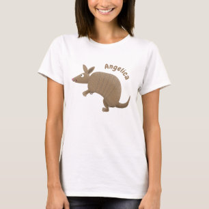 Lustigt illustration av tecknaden lycklig i Armadi T Shirt