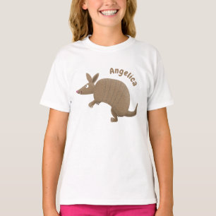 Lustigt illustration av tecknaden lycklig i Armadi T Shirt