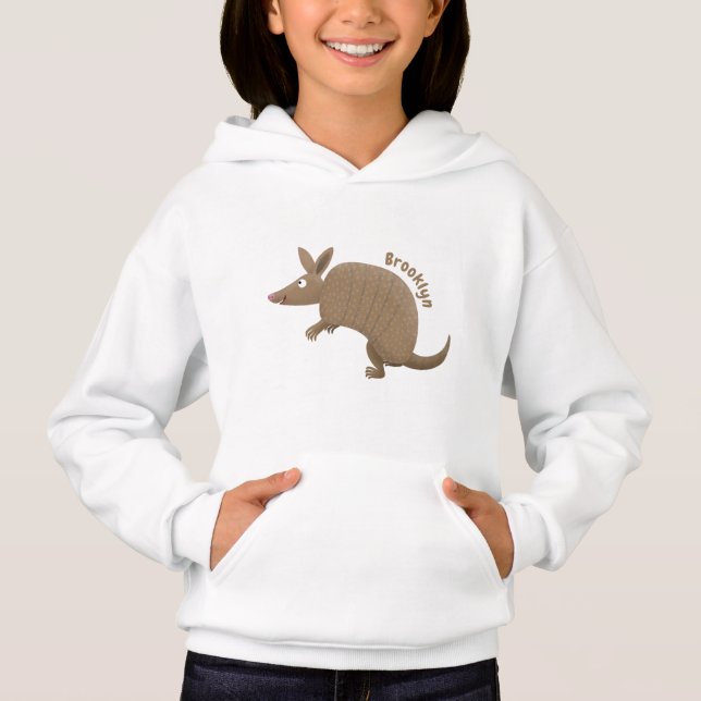 Lustigt illustration av tecknaden lycklig i Armadi T Shirt (Framsida)