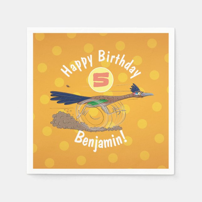 Lustigt illustration av tecknaden på slädlöpare pappersservett (Framsidan)