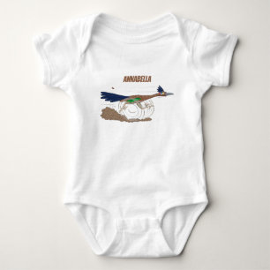 Lustigt illustration av tecknaden på slädlöpare t shirt