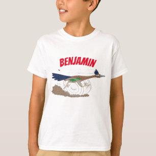Lustigt illustration av tecknaden på slädlöpare t shirt